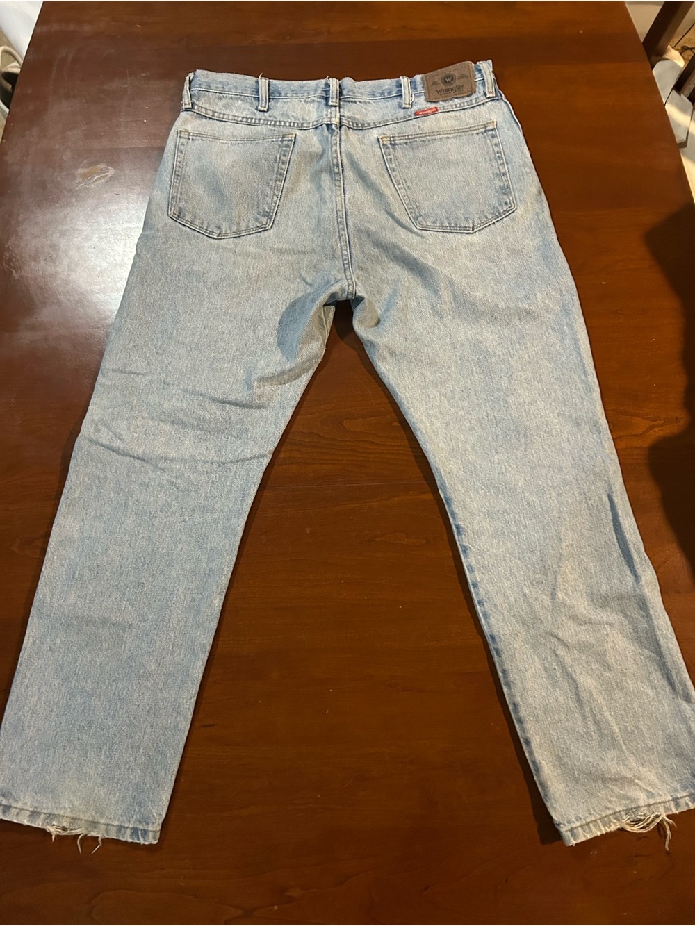 Wrangler Light Blue Denim Jeans with custom patch work - Picture 2 of 7